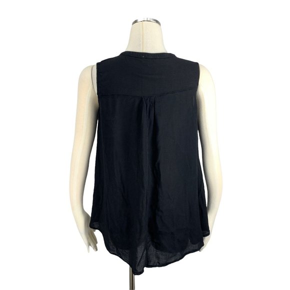 Umgee Small Blouse Top Black Hi Lo Modern - Picture 2 of 4